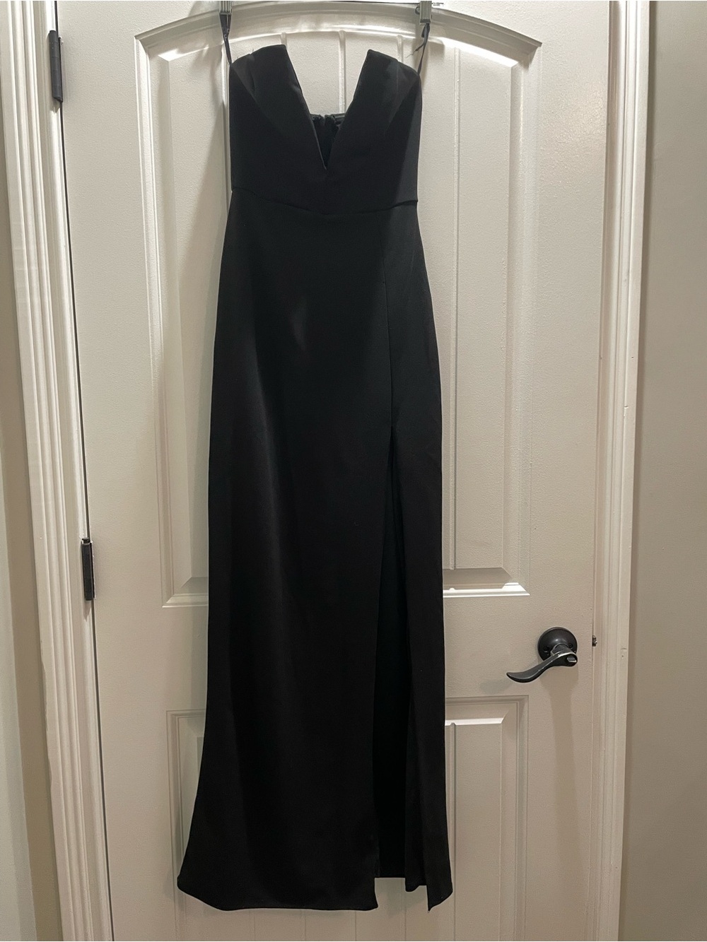 Lulus Dedicated to Glamour Black Strapless Maxi Dress